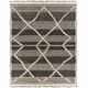 Leanna Moroccan Hand Knotted Wool Gray/Black/Cream Area Rug