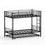 Twin Over Twin Bunk Bed With Trundle Black