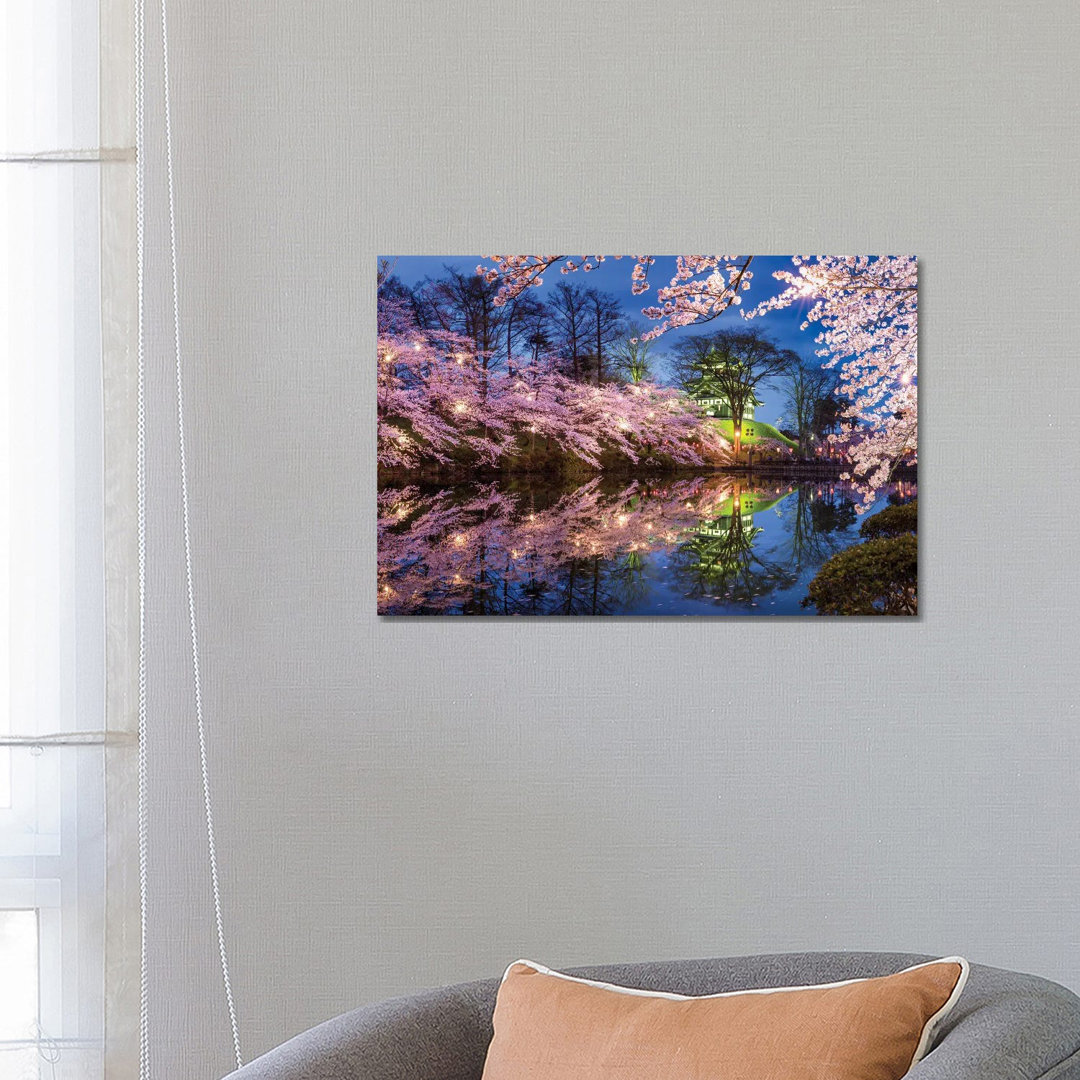 Cherry Blossom At Takada Castle, Joetsu, Niigata Prefecture, Japan by Jan Becke - Wrapped Canvas Print