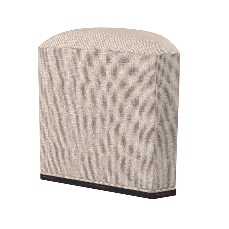 Quinn Novelty Ottoman, Vintage Ebony, Filigree Ivory 100% Polyester
