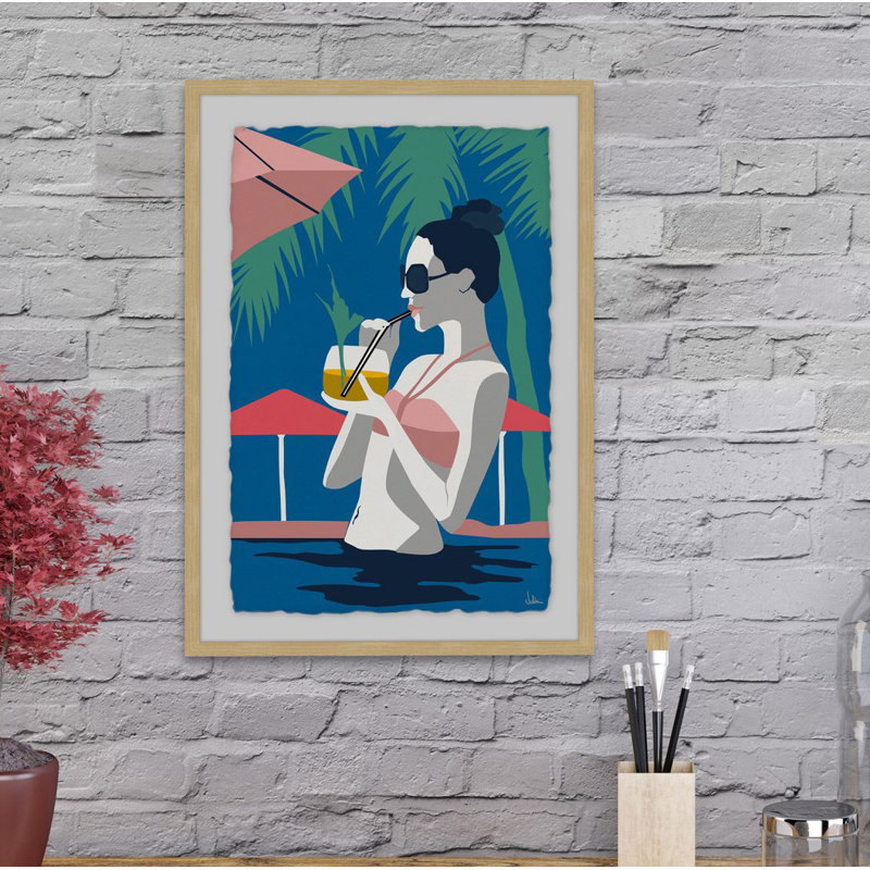 « adore the cocktail », impression encadrée, H 36 po x l 24 po