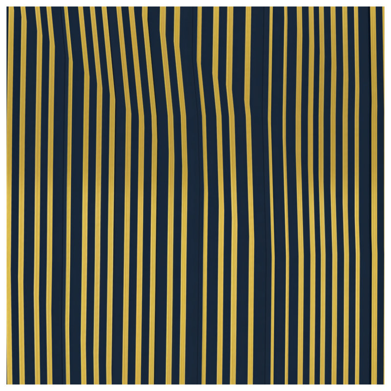 Rideau de douche noir à rayures dorées - Motif de décor de salle de bain Art Déco, L 70 po x H 93 po