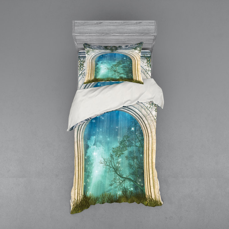 Ensemble de housse de couette Mystic Blue, Housse de couette simple TG + 2 articles suppléme