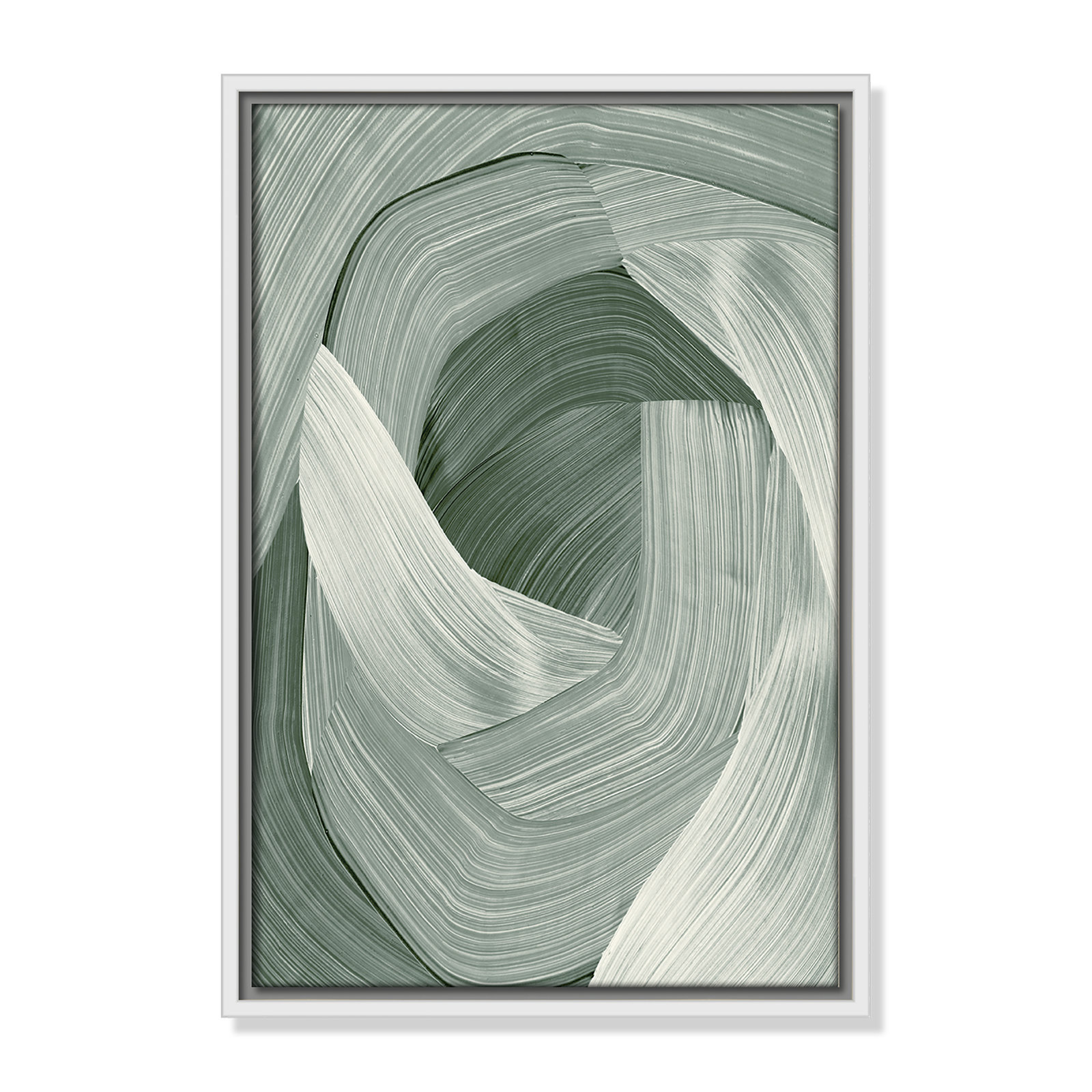 Wyn "Enriched Emerald" Print, White , 19.5" H x 13.5" W