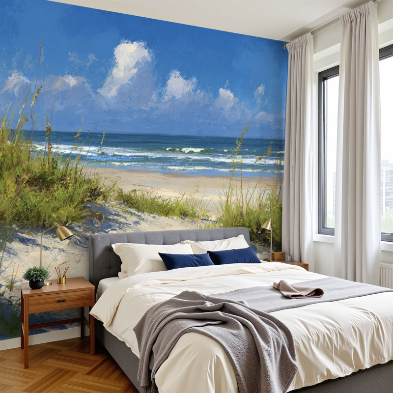 Papier peint adhésif côtier Coastal Peaceful Seaside, L 144 po x l 100 po
