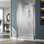 Porte de douche en verre trempé transparent sans cadre 6 mm pour porte de salle de bain l 6 po x H 72 po Fpivot