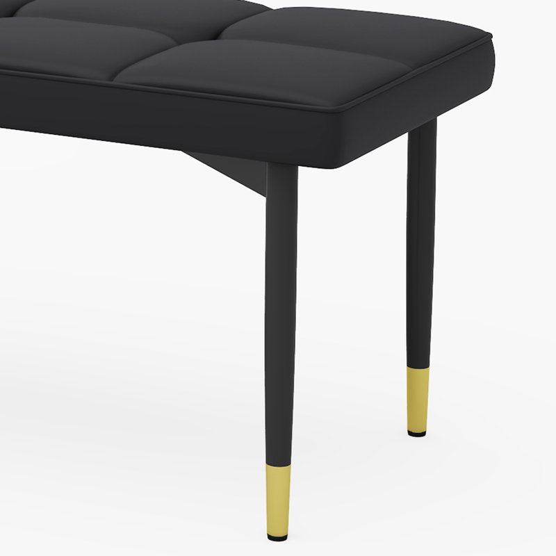Ensemble de table et de chaises. Ensemble de table de salle à manger en MDF à motif de marbre moderne - 55 po x 31,4 po avec 4 chaises de salle à manger en polyuréthane à coussin allongé et 1 banc