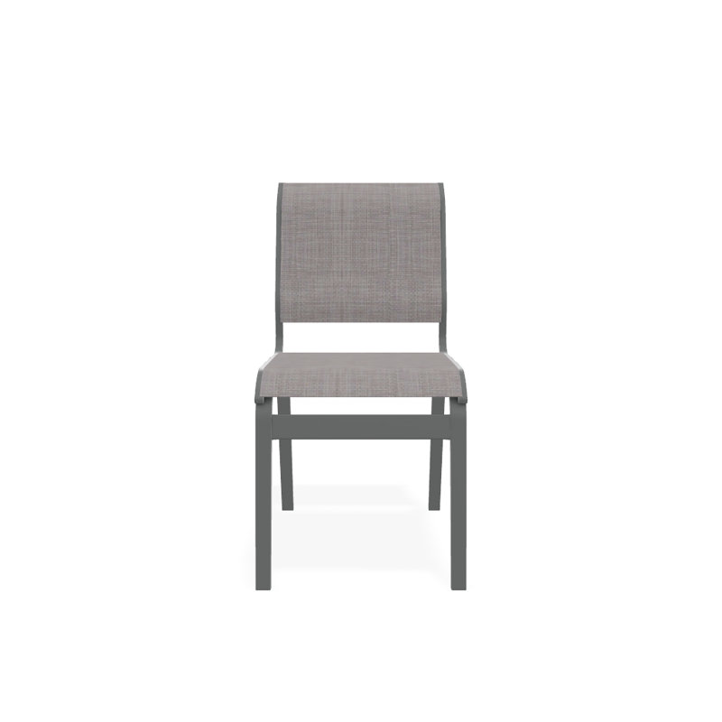 Chaise d'appoint de salle à manger Hiraku, Graphite texturé, Oursin