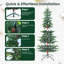 Arbre de Noël automatique hybride en PE / PVC avec lumières blanc chaud-512166349
