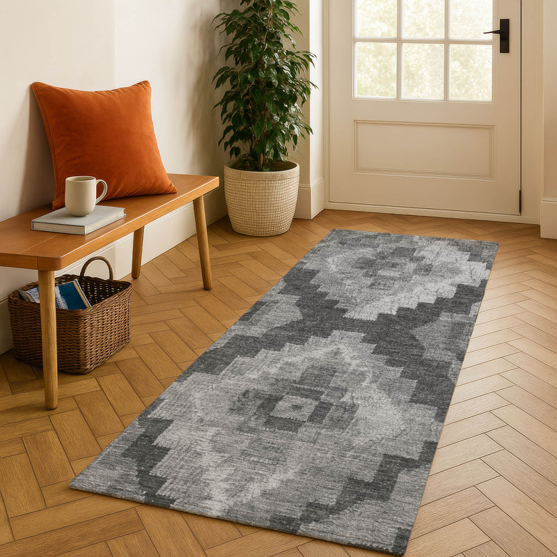 Premium Machine Washable Farolt AMF1894 Aztec Rug, Runner 2'3" x 7'6"