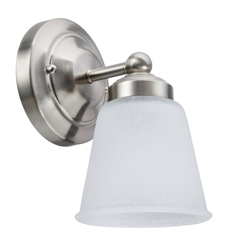Applique pour salle de bain 1 lumières Macomber, Nickel satiné