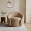 Fauteuil demi-tonneau pivotant rembourré Aunna-198877772