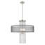 Lustre cylindrique unique à 4 lumières avec accents de cristal Haney-1258714042