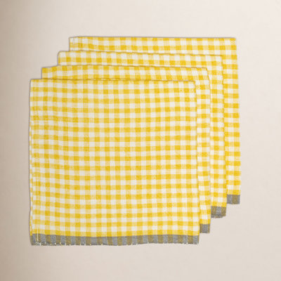 Linen Gingham Square Napkin