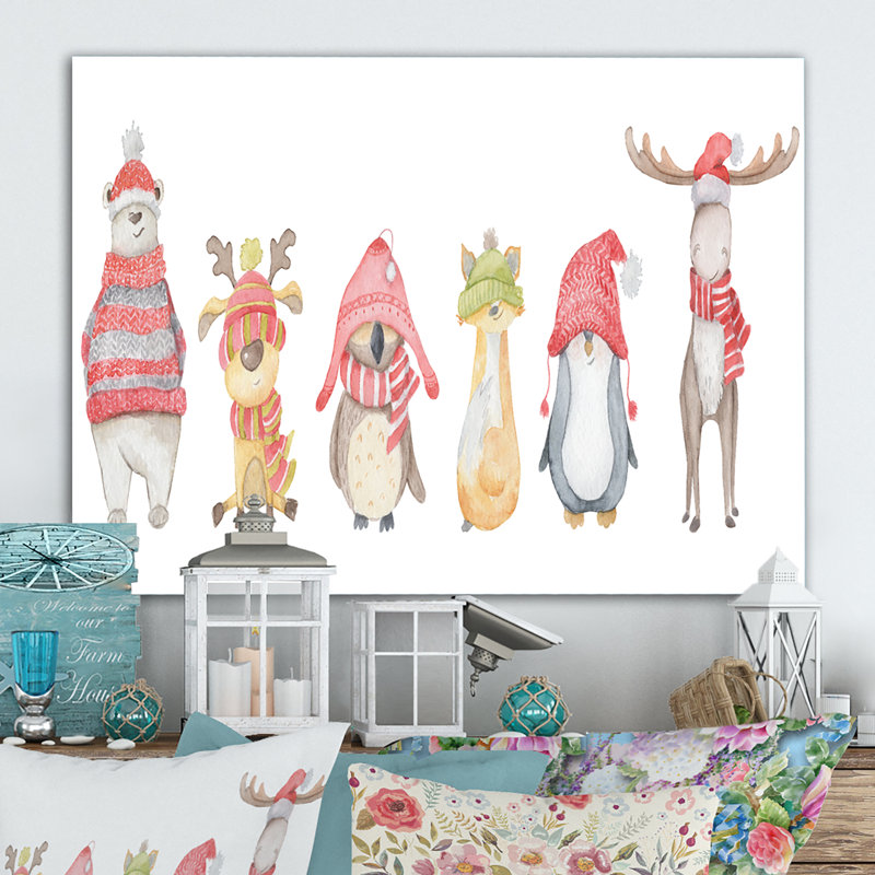 Ours polaire mignon, reproduction sur toile, H 16 po x l 32 po x P 1 po, Toile tendue