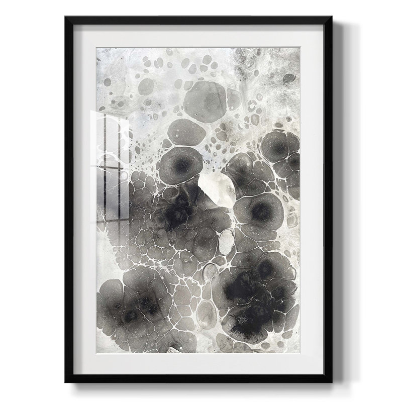 Marbré - impression encadrée en X, H 28,5 po x l 20,5 po, Noir