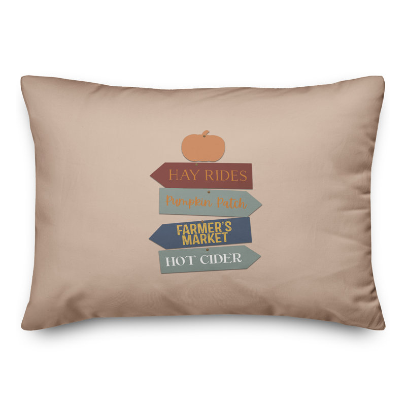 Harvest Sign Rectangular Pillow Cover and Insert