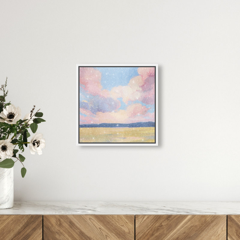 Blushing Sky Print by Oliver Gal, 13" H x 13" W, White Floater Frame
