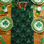Chemin de table concave vert en fausse fourrure et jacquard en fausse fourrure, décor de fête de la Saint-Patrick pour la cuisine et la salle à manger