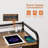 Cabinet With Rolling Cart Printer Stand Brown P2 Particleboard 31.5X17.7X35.4 Inches