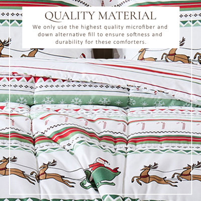 Ensemble d'édredon et de taie décorative en duvet Christmas