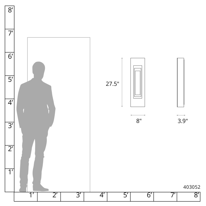 Procession Arch Outdoor Sconce, 27.5" H x 8" W x 3.9" D, Coastal Burnished Steel, Coastal Dark Smoke