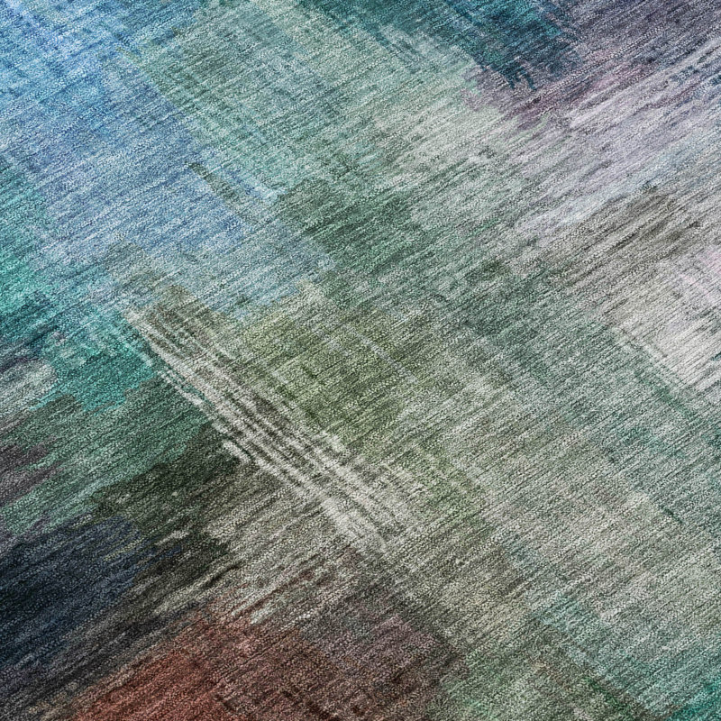Machine Washable Indoor/Outdoor Chantille ACN2738 Modern Rug, Teal, 2'6" x 3'10"