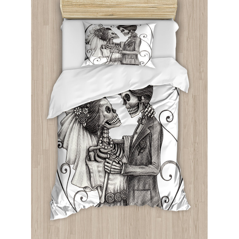 Day Of The Dead Polyester Duvet Cover, Twin