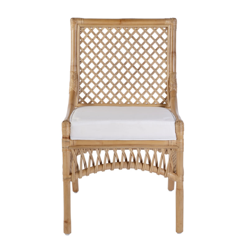 Antigua 19 in. Seat Height Rattan Side Dining Chair