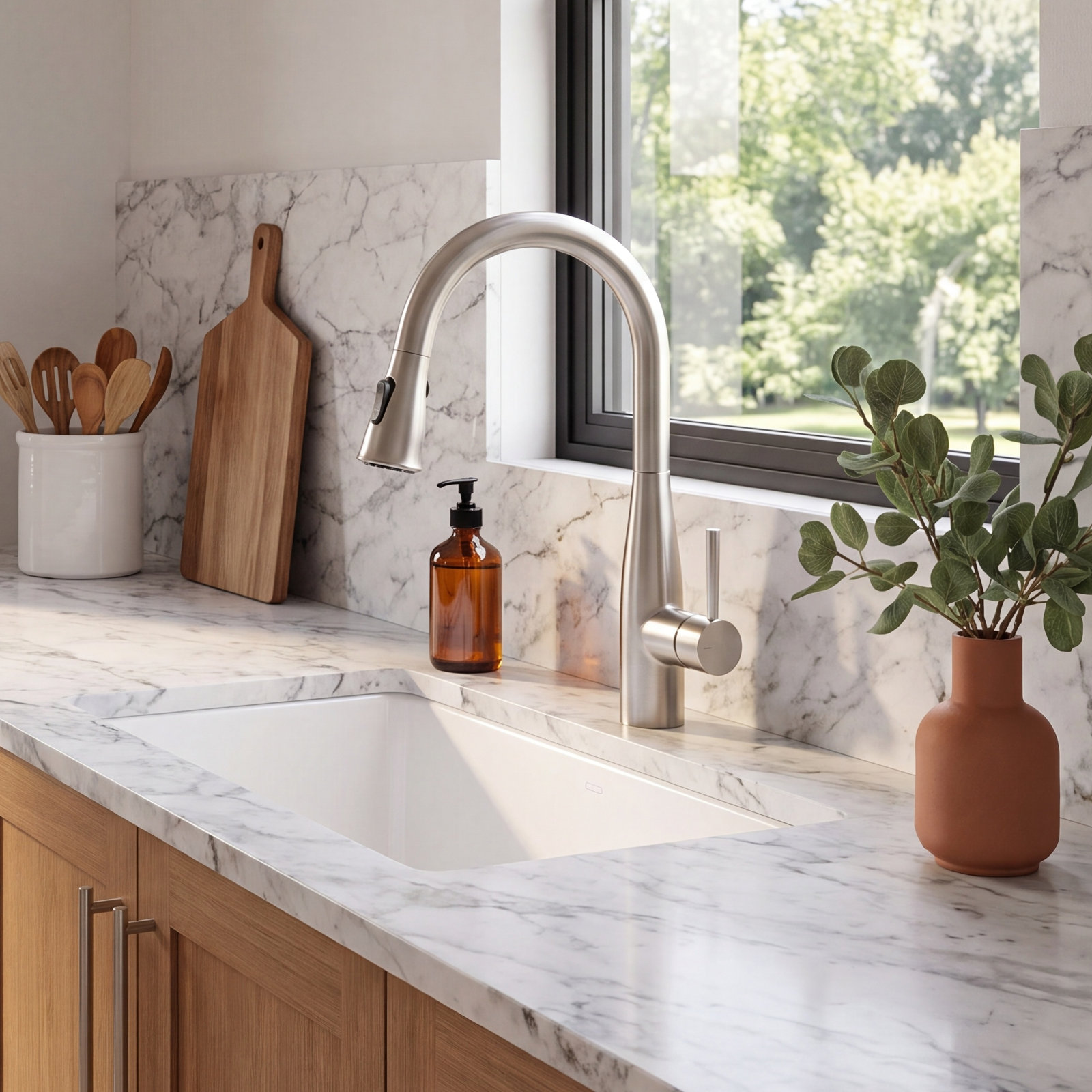Bari Pull-Down Kitchen Faucet, Brushed Nickel