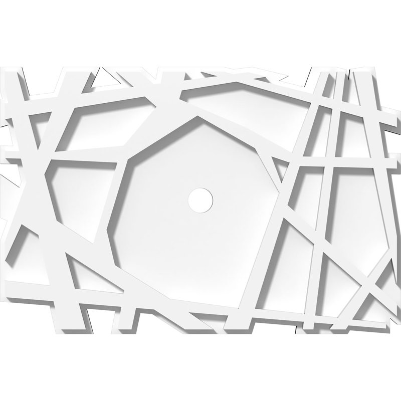 Médaillon de plafond contemporain en PVC de qualité architecturale Novo, H 1 po x l 16 po x P 10,63 po