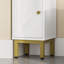 Armoire de rangement étroite, organisateurs de salle de bain et rangement avec 2 portes, espace ouvert, blanc-717178971-719104184