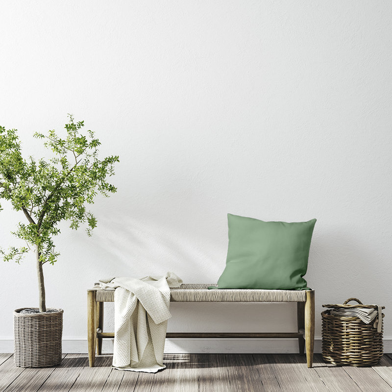 Housse de coussin Ajibola, Vert margarita, 20 po x 20 po, Polyester/ bourre en polyester