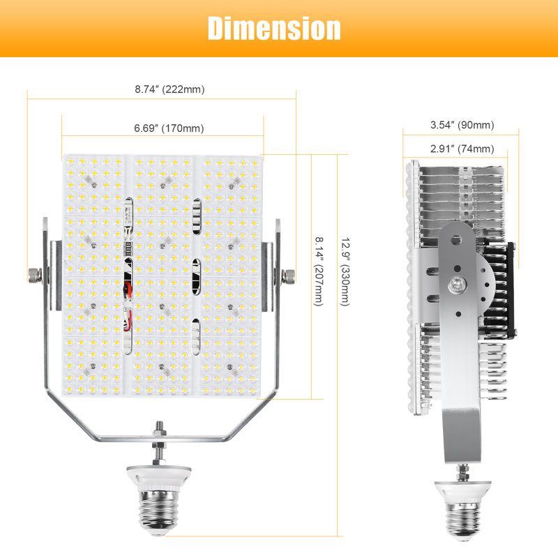 Ensemble d'éclairage encastré 240W 100-277V 5000K 33600LM à DEL avec base E39