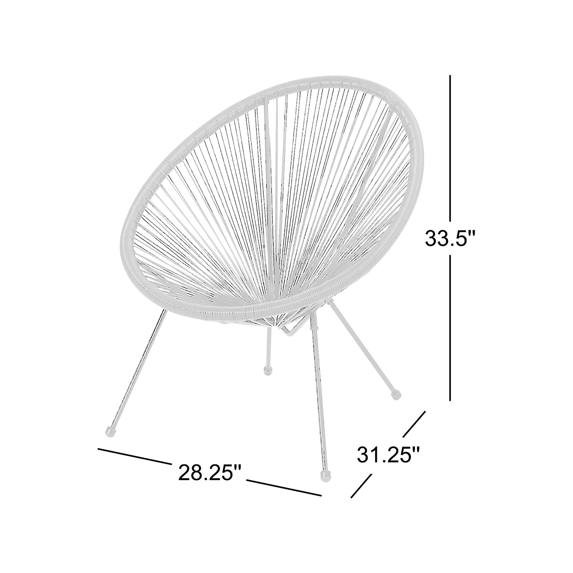 Outdoor Hammock Weave Patio Chairs (Set of 2), Orange