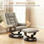 Fauteuils inclinables modernes avec repose-pieds, fauteuil inclinable réglable en similicuir, pivotant à 360° pour la maison