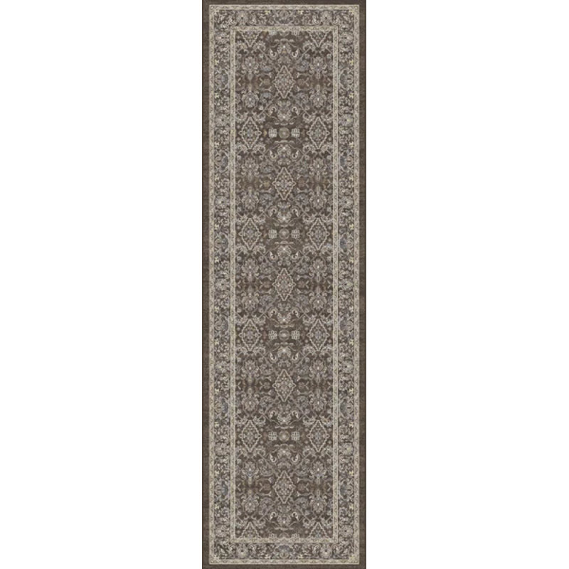 ANCIENT GARDEN 2.2X7.7 57276-3235 DARK BROWN/BEIGE/BLUE, Runner 2'2" x 7'7"
