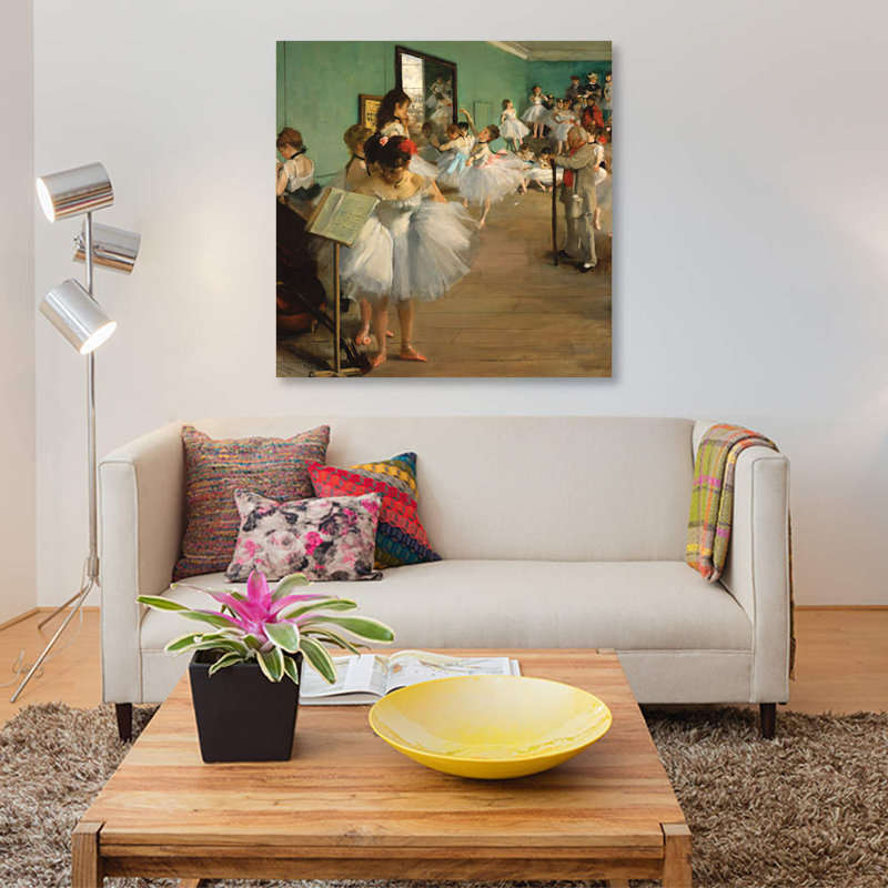 «The Dance Class, 1874», art sur toile, H 37 po x l 37 po x P 1,5 po, Toile tendue, Pas de tapis