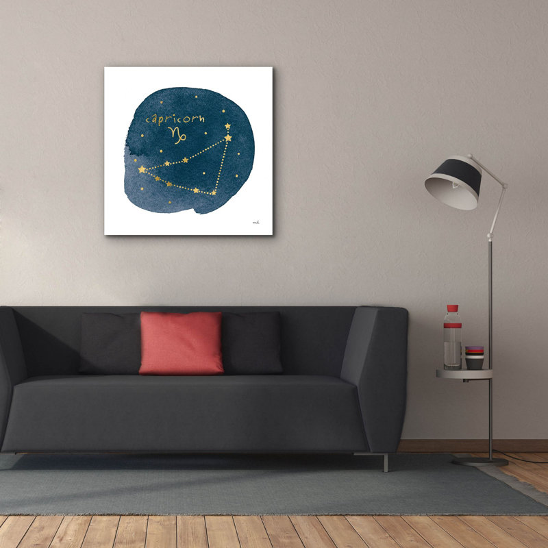 «Horoscope Capricorn» par Moira Hershey, art mural sur toile, H 37 po x l 37 po x P 1,5 po