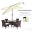 Parasol de patio de 9 pi avec bouton poussoir inclinable et manivelle Outsunny-282807739