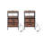 3-Tier Nightstands With Charging Station,Set Of 2,End Table,Bed Side Table With Two Fabric Drawers