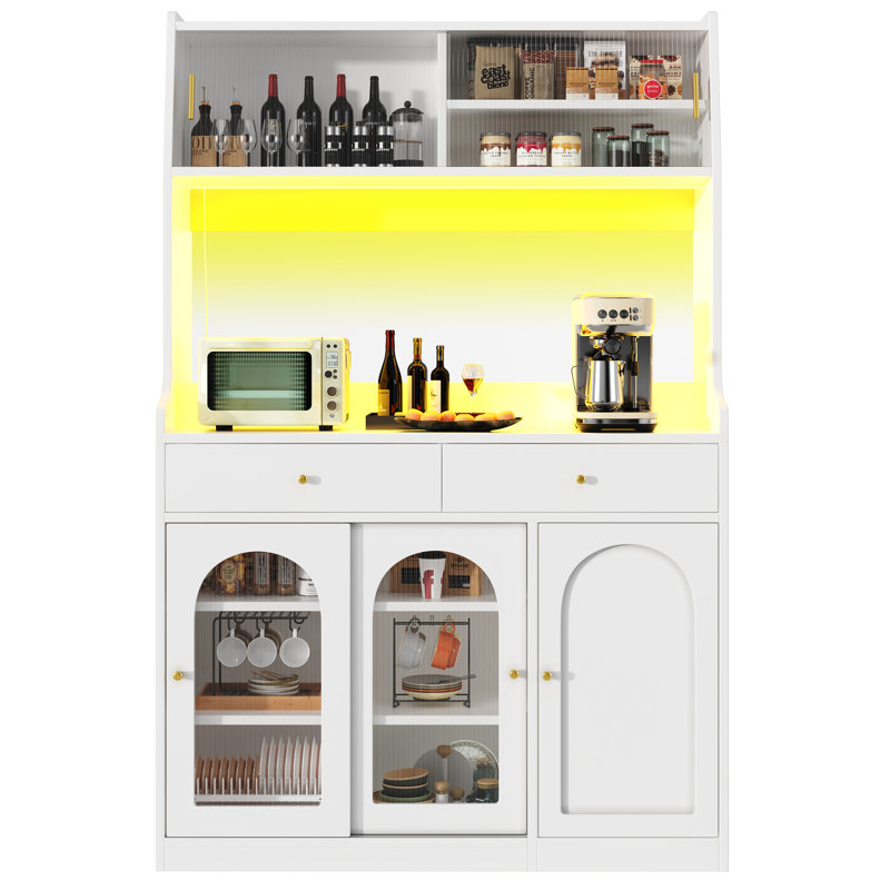 180cm Kitchen Pantry, White