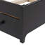  Grand lit plateforme en bois avec 2 grands tiroirs, lit gigogne T, espresso-2051041483
