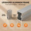 Porte pliante - 1 porte pliante en aluminium à surface en miroir avec quincaillerie incluse-111530970-111689158