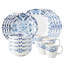 Iberian 4 - Piece Place Setting - Indigo/White