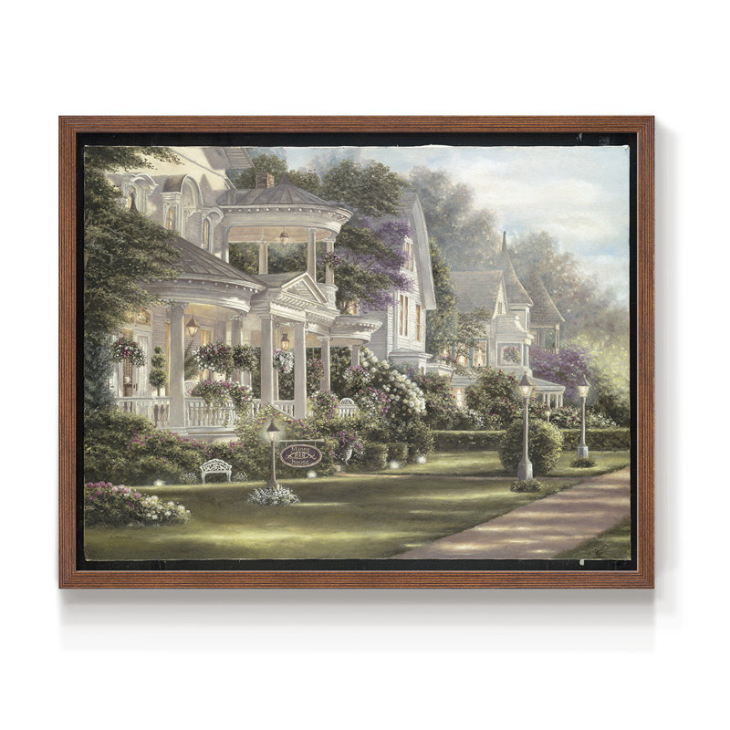 Minns House -Framed Print - Restickable, 11" H x 14" W, Walnut