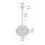 Luminaire suspendu à niveaux unique à 3 lumières avec détails en cristal Kieron-700501189-700501194