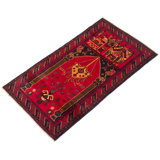 Tapis rouge foncé Dequita 2 pi 10 po x 4 pi 9 po