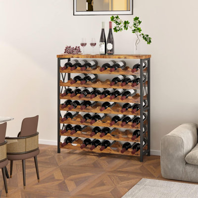 56-Bottle Wine Rack Freestanding Floor