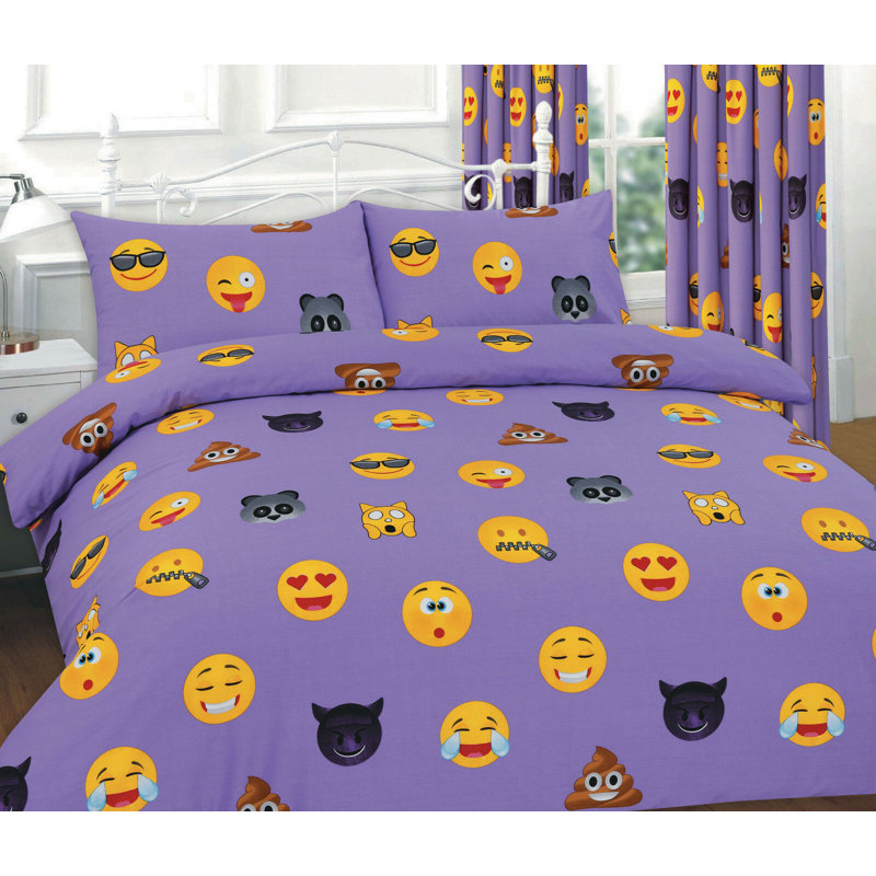 Etiennette [EU ONLY] Duvet Cover Set with Pillowcases, Purple, Double Duvet Cover + 2 Standard Pillowcases